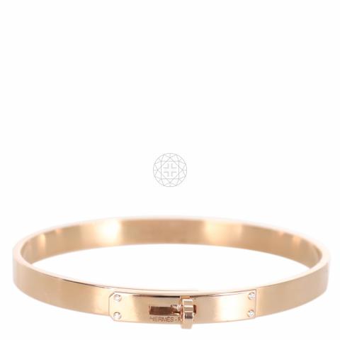 Hermes kelly rose hot sale gold bracelet